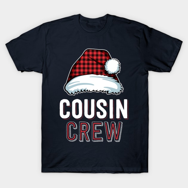 Cousin Crew Plaid Red Family Matching Christmas Pajamas T-Shirt by 14thFloorApparel